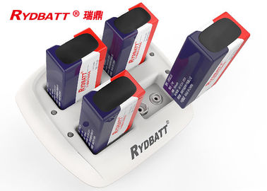 RYDBATT 4 สล็อต 6F22 Li Ion เครื่องชาร์จแบตเตอรี่ / Li Ion LED Smart 9v เครื่องชาร์จแบตเตอรี่ลิเธียมไอออน